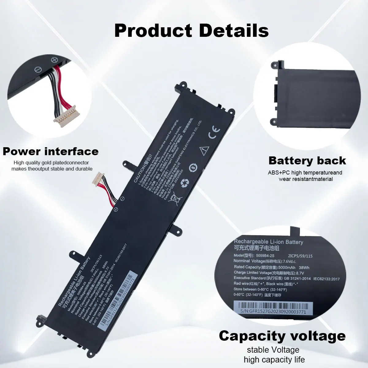 Imagem -03 - para Chuwi Gemibook Pro 13.3 Cwi528 Pro 14 Cwi529 Q512g2009 Bateria Original Novo Dxt5059b42s 5059b4-2s1 5059b4-2s1p