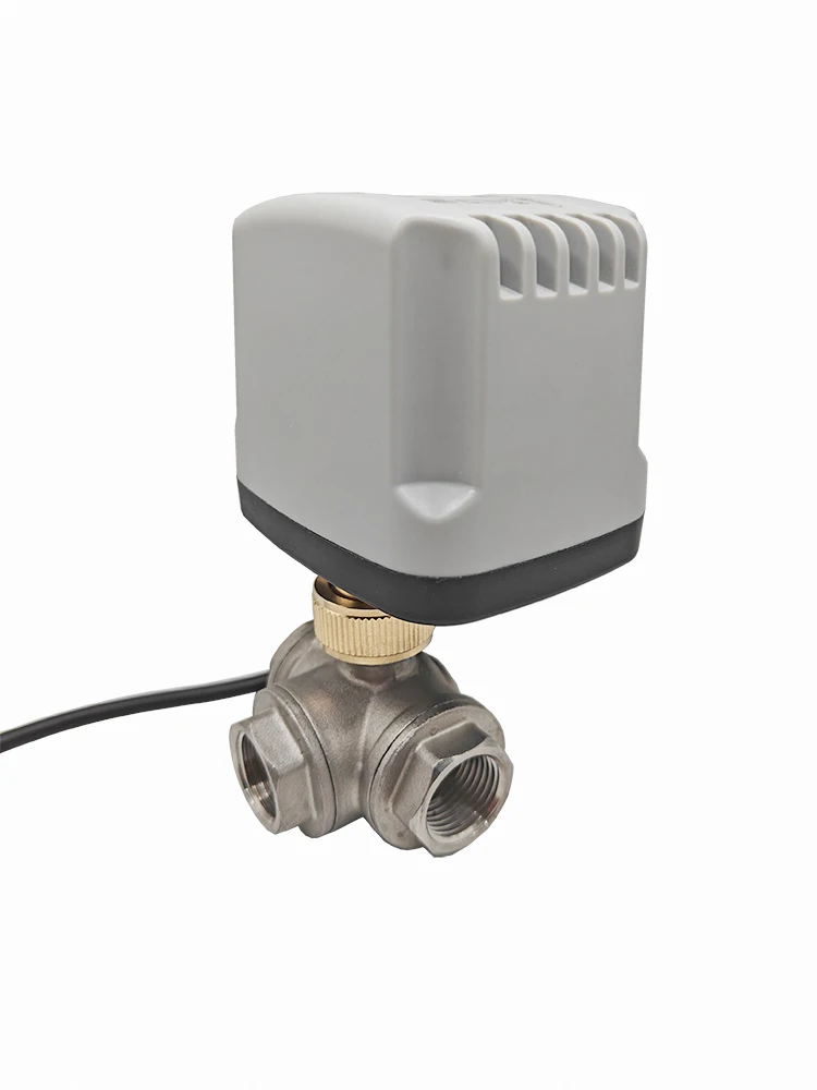Imagem -04 - Motorizada Válvula de Esfera tipo t Impermeável Dn15 Válvulas de Esfera Elétrica 3-way Ip65 ac dc 220v 24v 12v em Aço Inoxidável