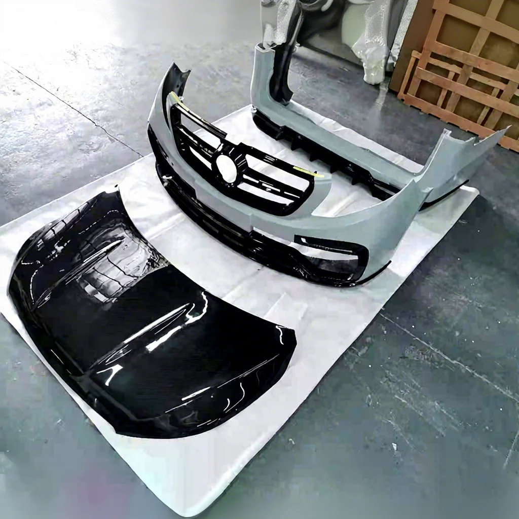 NEW V Class W447 to Top Style Carbon Fiber Body Kit Full Set with Hood Scoop Car Bumper All Dry Carbon Vito V250 V260 Car Kits