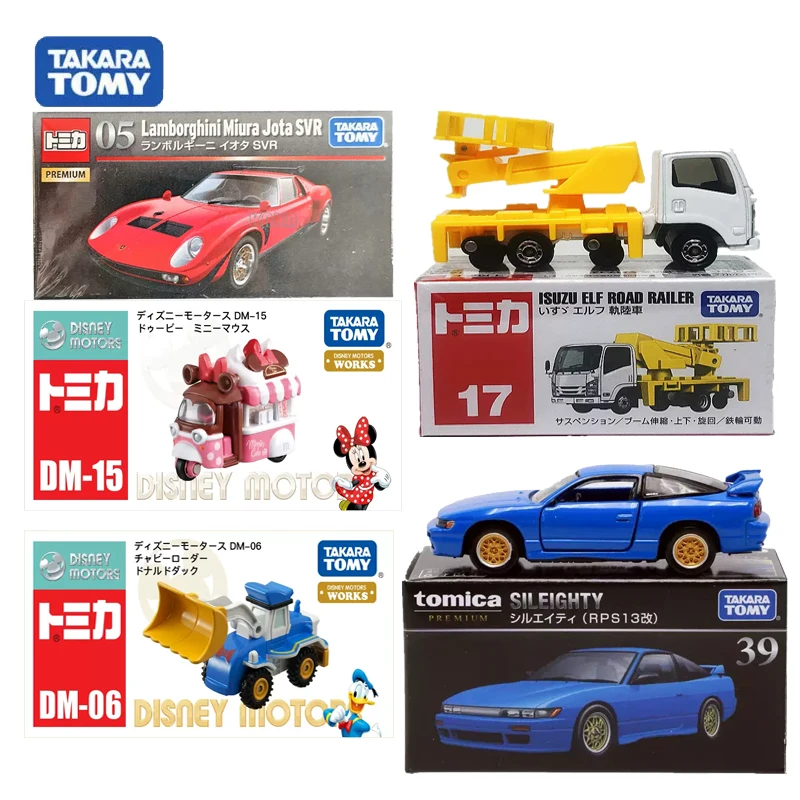 Original Takara Tomy Tomica Auto Lamborghini Miura Bulldozer Toyota Geneo Sileighty Spielzeug für Jungen Legierung Druckguss Fahrzeug Modell Geschenk