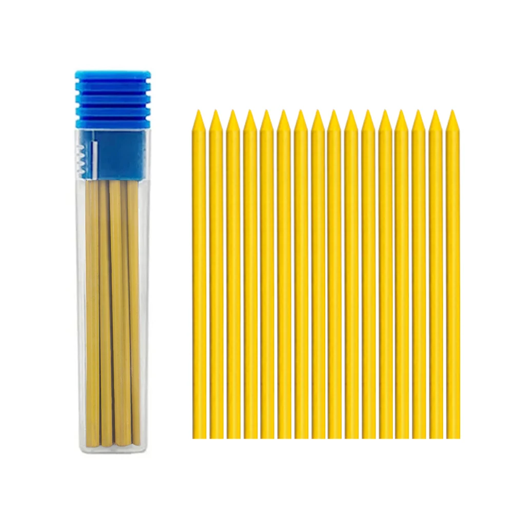 16 teile/schachtel Schwarz Gelb Rot 2,8mm Holzbearbeitung Automatische Bleistift Austauschbare Mine Druckbleistift Kennzeichnung Architektur Zubehör – Detail 4