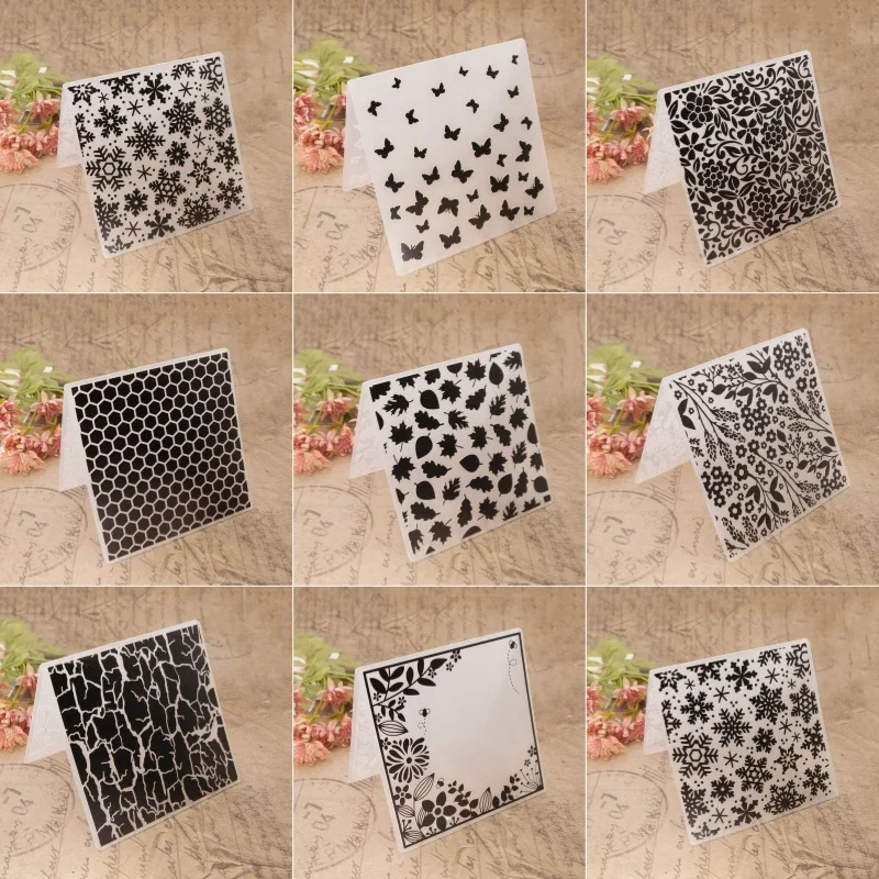 15X15cm Embossing Folders for Card Making Embossing Stencil Template DIY Plastic Paper Card Decorating Mold for Scrapbook