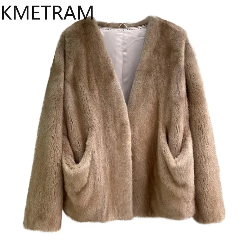 Real Whole Mink Fur Coat Women Short Luxury Fur Jacket Trending Fashion Winter Clothes Woman New in Outerwears шуба женская 2024