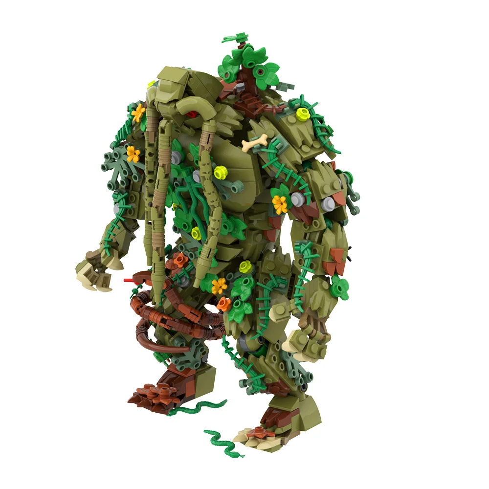 Gobricks MOC Malveled Man-Thing Ted Building Blocks Movies Werewolf DIY Model Brick Humanoid Mutate Swamp Monster Toy Gift