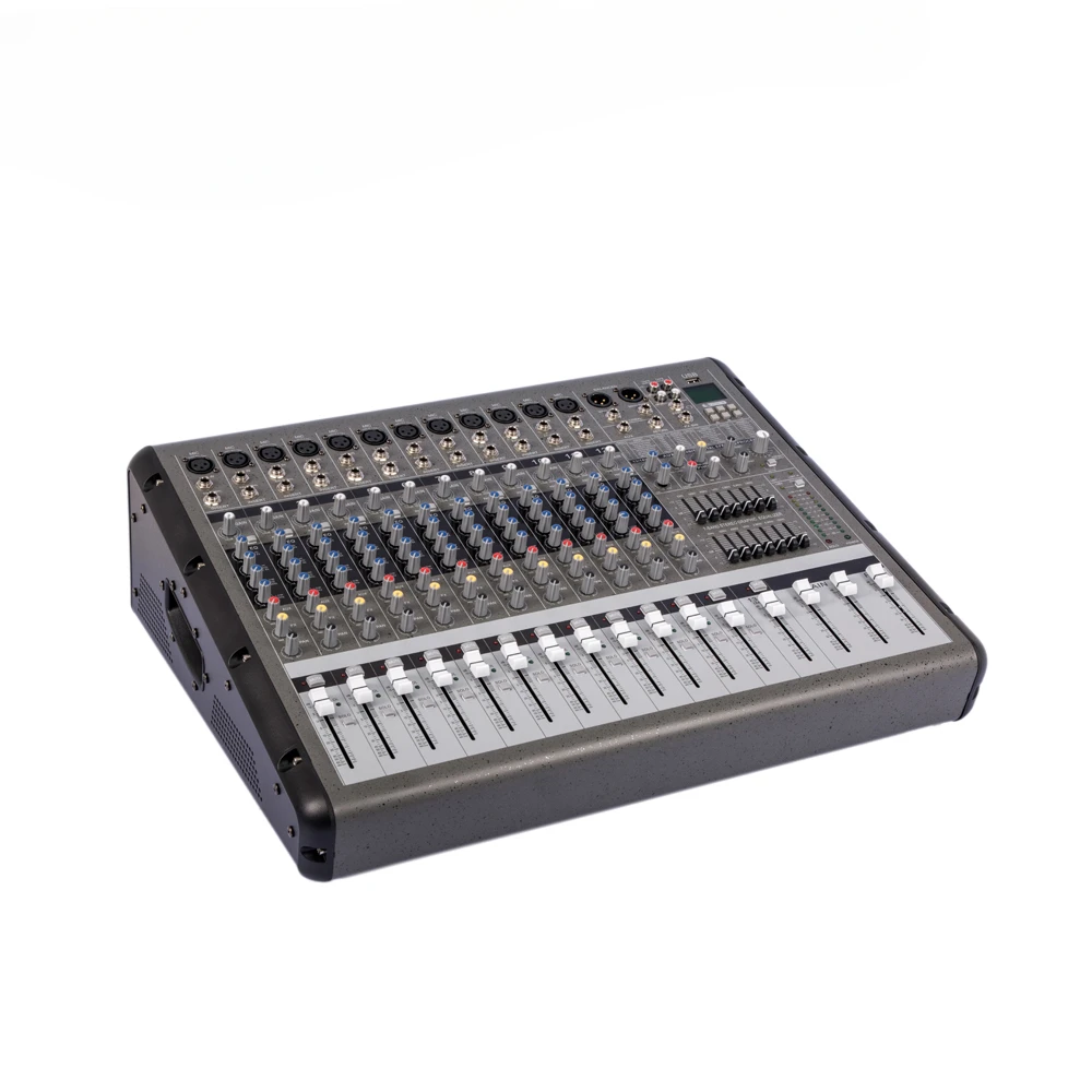 12 Kanaals Audio Power Mixer 1300W Versterker Sound Mixer Effect Professionele Digitale Echo Mixer Eindversterker