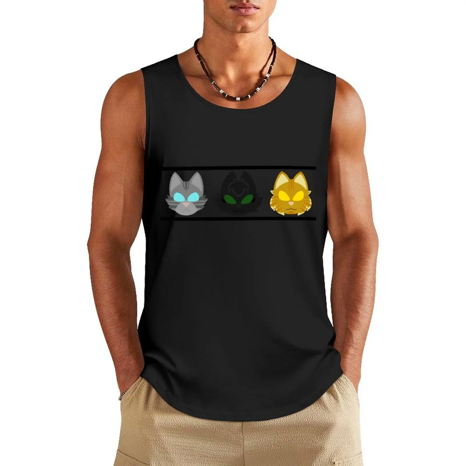 

Jayfeather, Hollyleaf and Lionblaze Tank Top sleeveless vests mens clothing fitness clothing for men