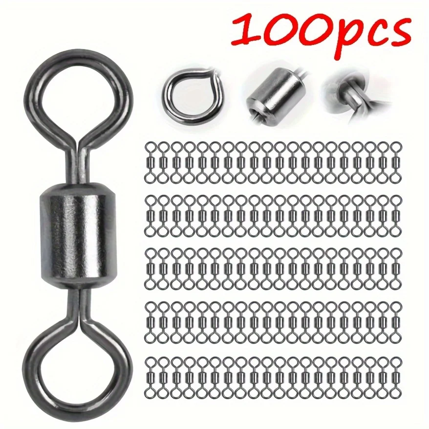 100pcsswivelfishinggear,stainlesssteelgear,forseawaterandfreshwaterfishing-AliExpress