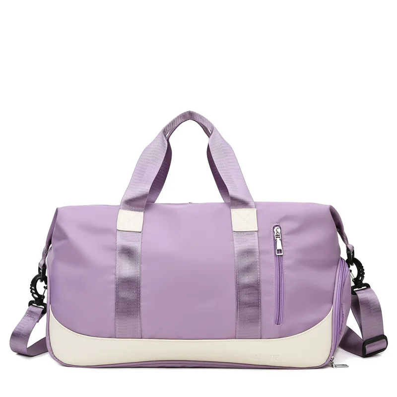Female Travel Bag Short-distance Residential Dry Wet Separation Luggage Canvas Yoga Sports Fitness Bags