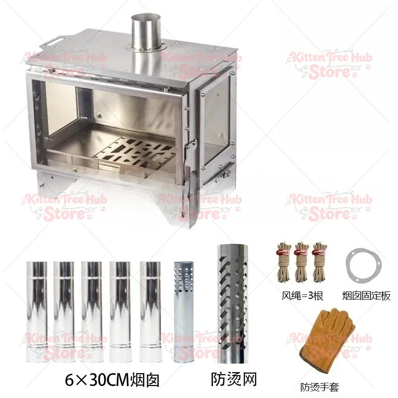 Outdoor wood stove tent heating stove camping portable tent inner stove oven