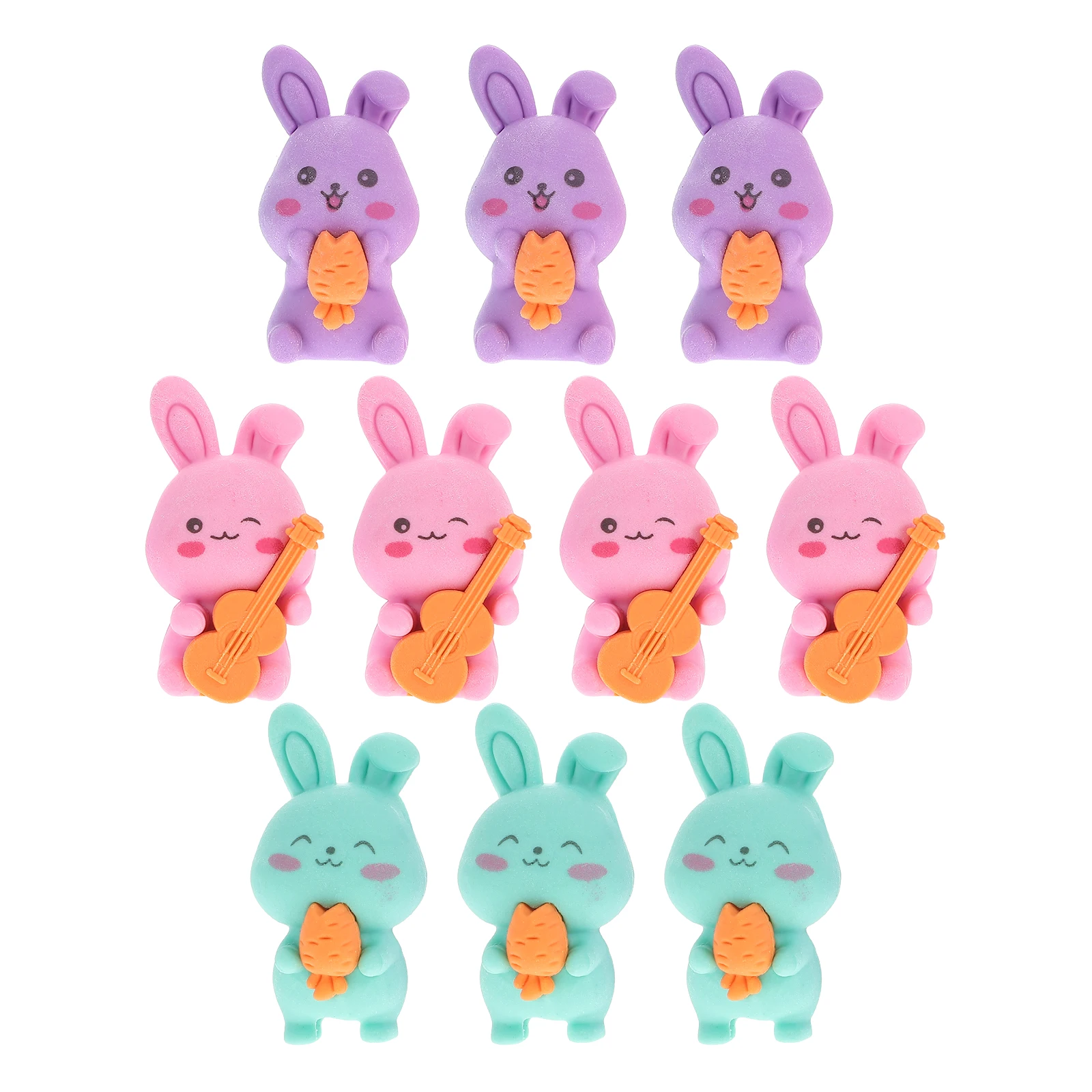 

10pcs Rabbit Cute Erasers Mini Shape School Erasers Kids Cute Supplies Kids Classroom Toys Effective Student Gifts