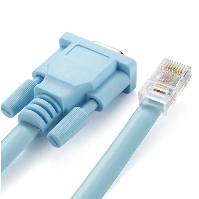 Cable de consola USB RJ45 Cat5, adaptador de red Ethernet a Rs232 DB9 COM, puerto Serial hembra, enrutadores giratorios, 1,8 M, 4 Uds.