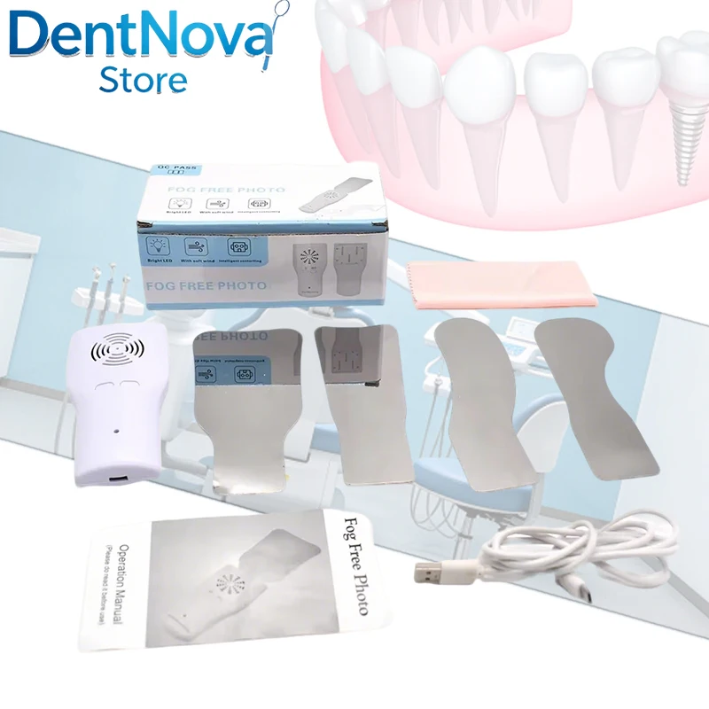 

Dental Anti Fog Mirror Oral Cavity Imaging, Orthodontic Buccal Lingual Mirror Defog Glass for Dentists Dental Lab Supplies
