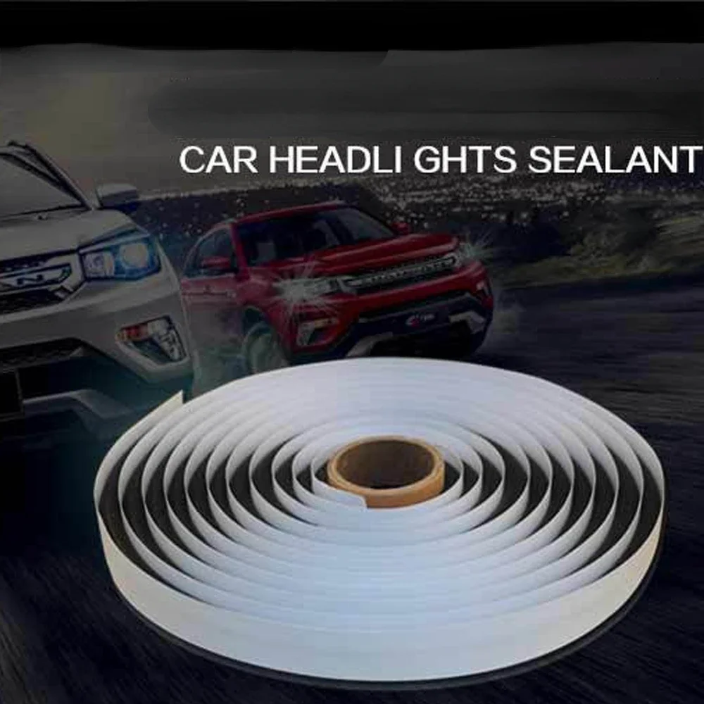 Headlight Sealant Seal Snake Gum Headlight Soft Strip Waterproof Glue Non-toxic and Tasteless Butyl Rubber Glue 9mm*4m