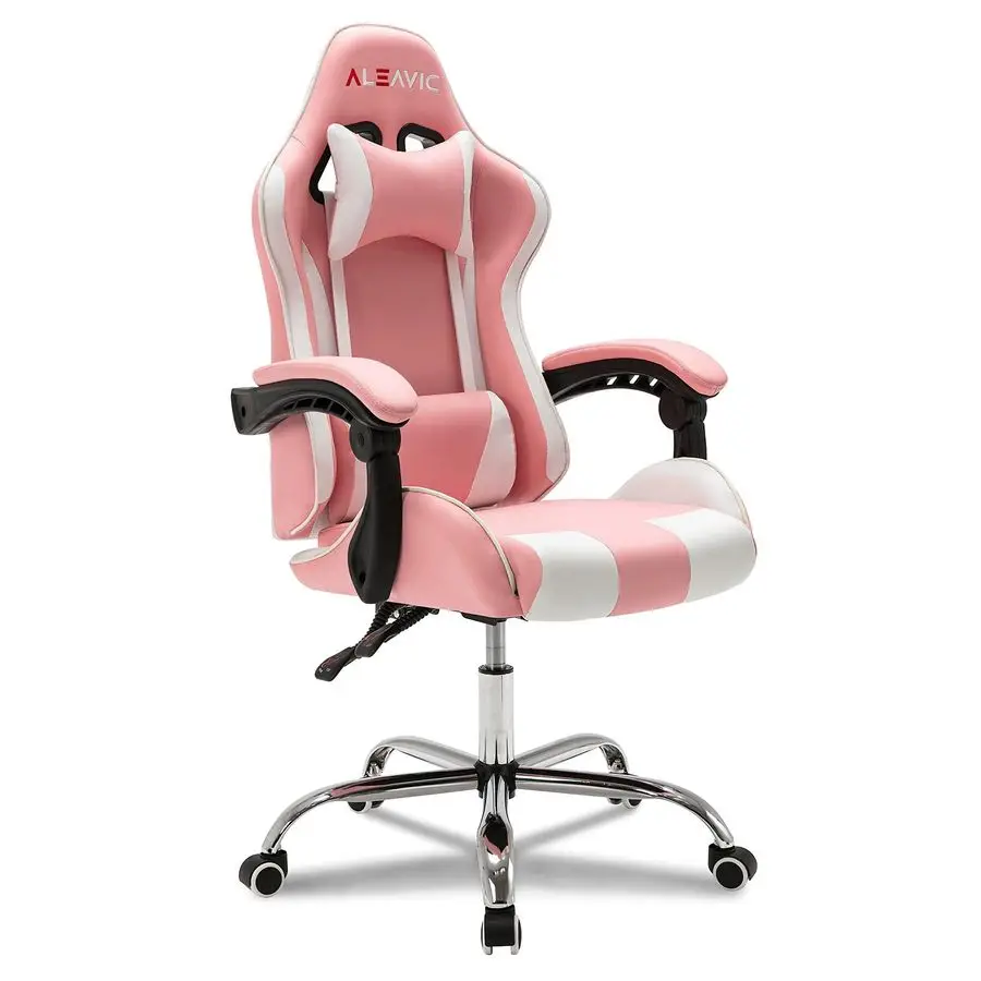 

Gaming Chair with Massager, Fabric Gaming Chairs for Adults, Ergonomic Gamer Chair with Adjustable Headrest and Lumbar Support