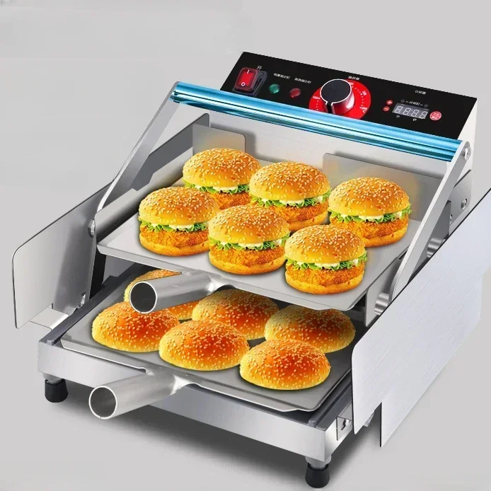 

Hamburg Machine Commercial Small Fully Automatic Double Layer Baking Machine Heating Hamburg Shop Machine Equipment