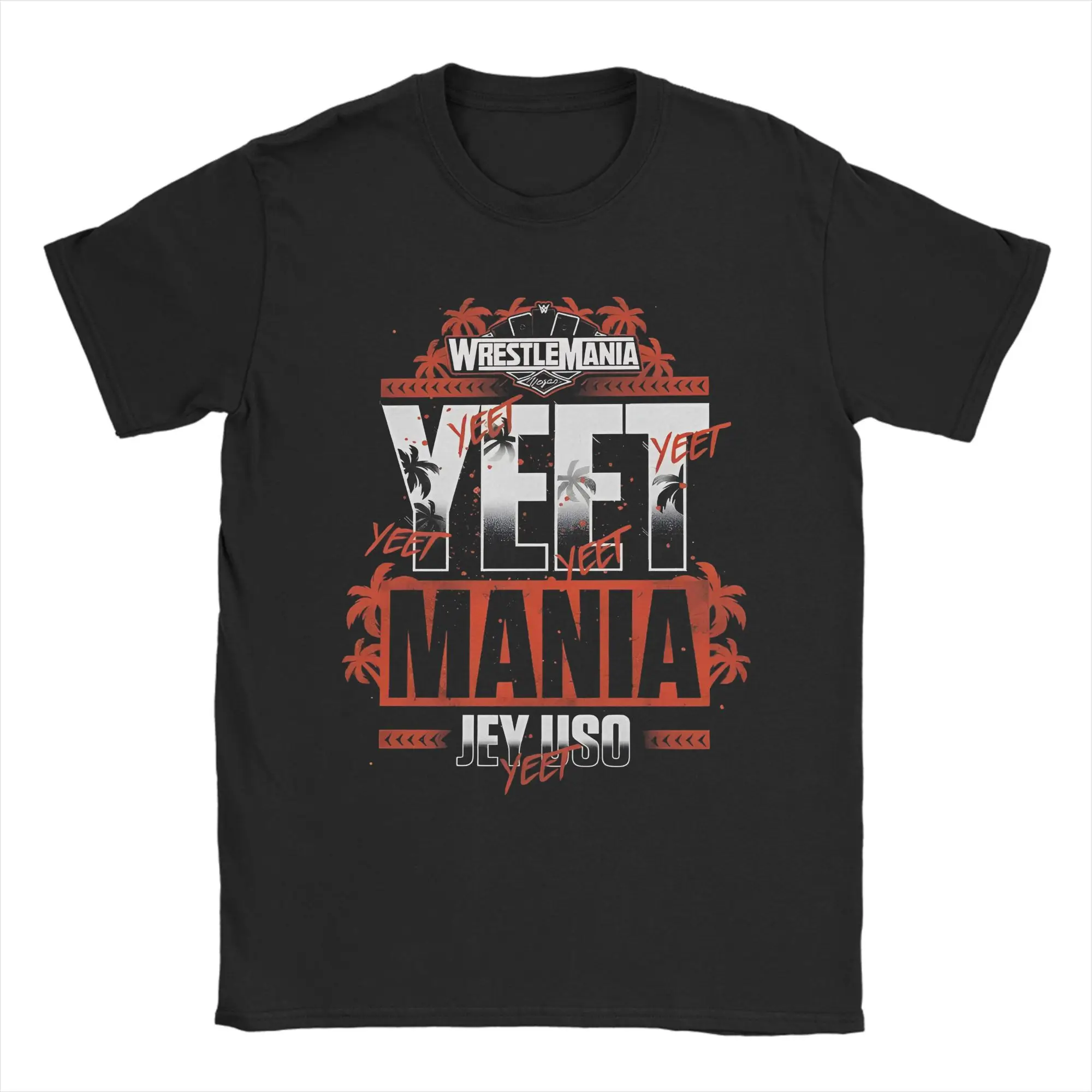 Men's Jey Uso Main Event Yeet T Shirts Winner Wrestler Mania Pure Cotton Tops Casual Short Sleeve Crew Neck Tees Gift T-Shirts