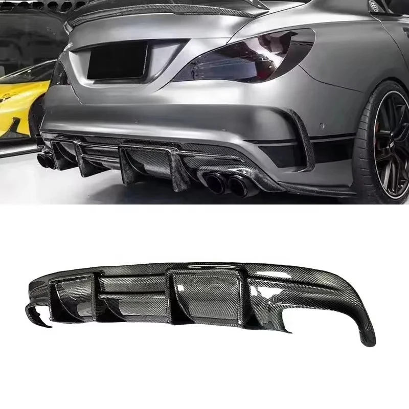 

CLA W117 C117 2013-2019 FD Style Sports Carbon Fiber Rear Lip Diffuser Bumper with Easy Installation