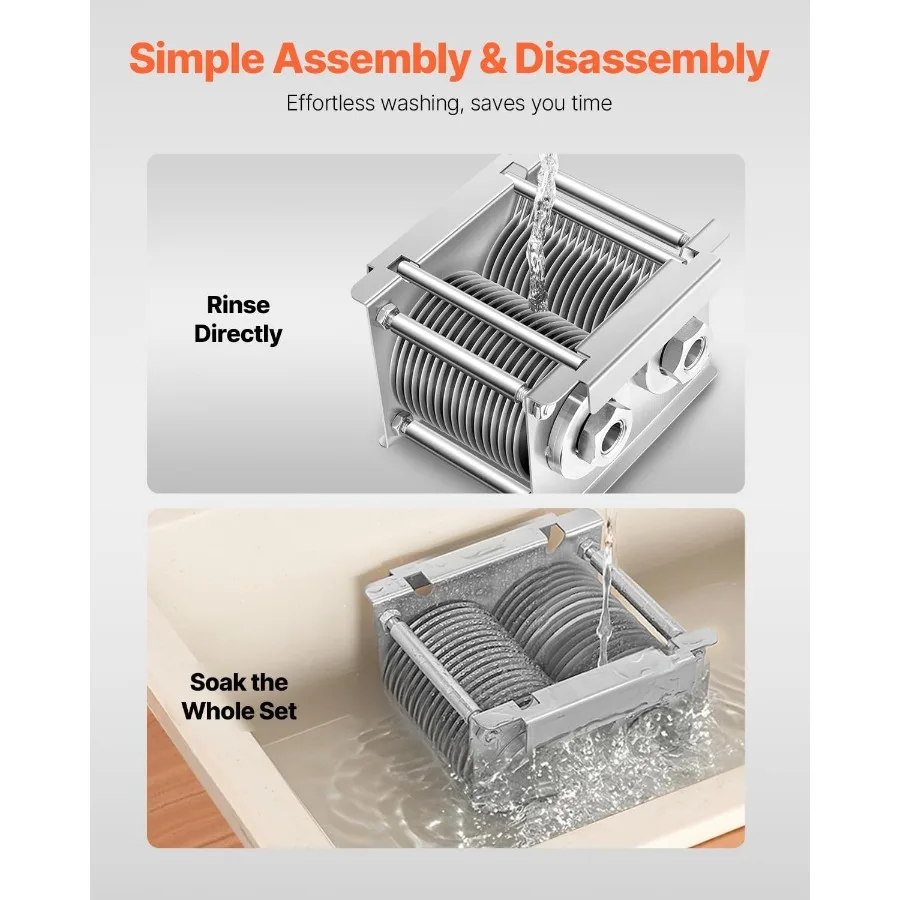 5 mm Blade for Commercial Meat Cutter Machine Compatible with SJY-DQ90 and ZTY-HSQR3.5 Models Ideal for Boneless Meat and Soft