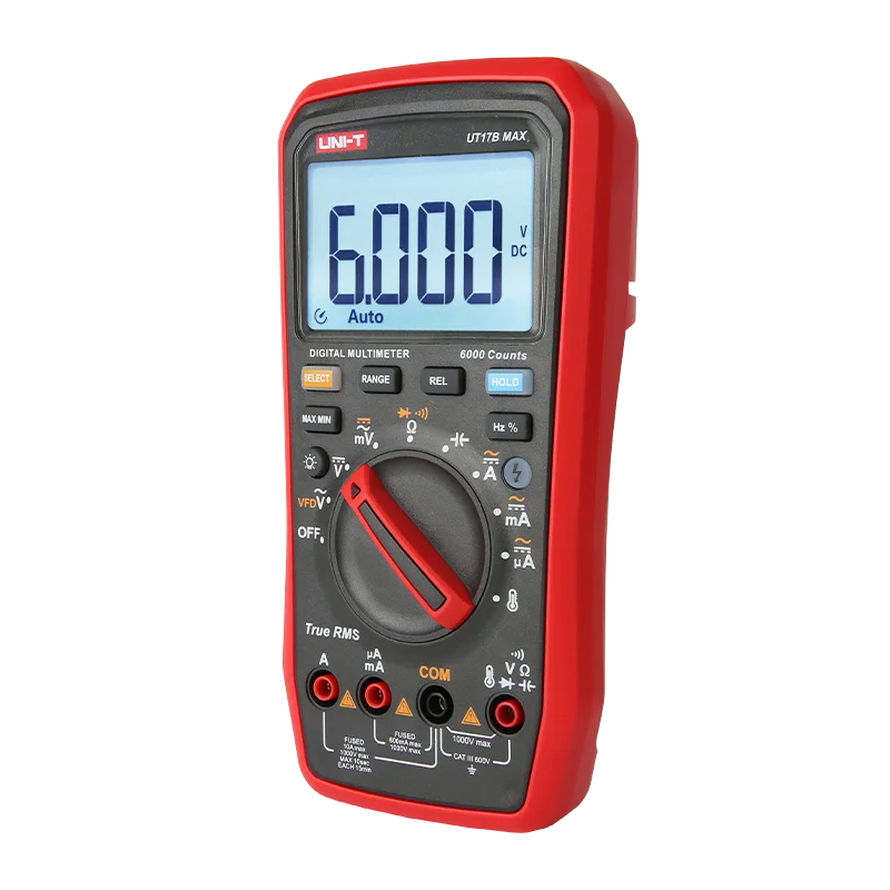 UNI-T UT17B Max True RMS Digital Multimeter VFD 1000V 10A Resistance Capacitance Frequency Test Meter