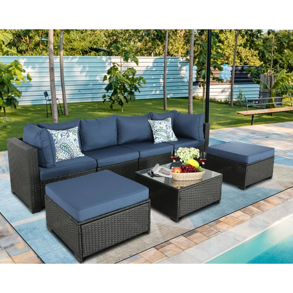 Terrace Furniture Set, Outdoor Combination PE Wicker Furniture Set, Terrace Furniture Set Waterproof Outdoor