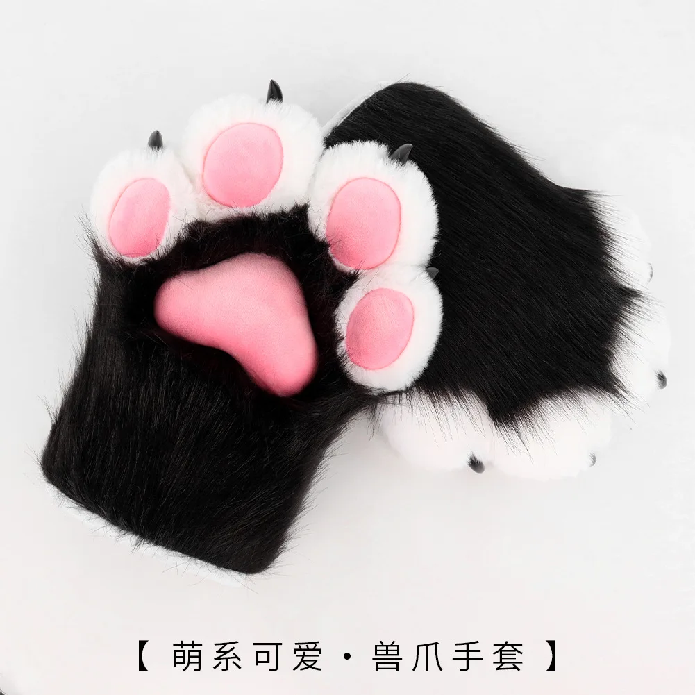 FOR COSPLAYING Simulation Cat Claw Gloves Animal Claw Pinch Cute Plush