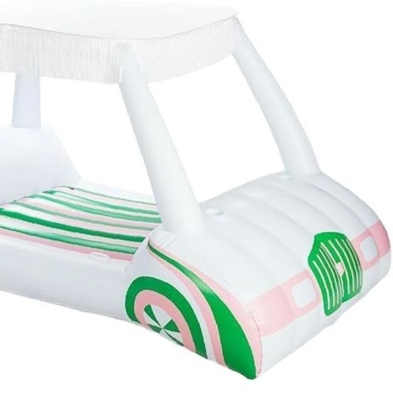 Giant inflatable luxury golf cart, pool float, removable sun visor
