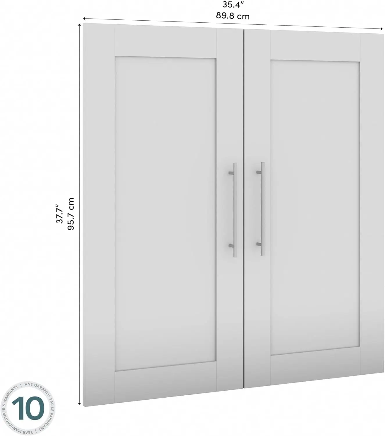 Pur 2 Door Set For 36-Inch Wardrobe Organizer, Concealed Storage For Walk-In Closet, Bedroom, Kitchen Or Entryway, White