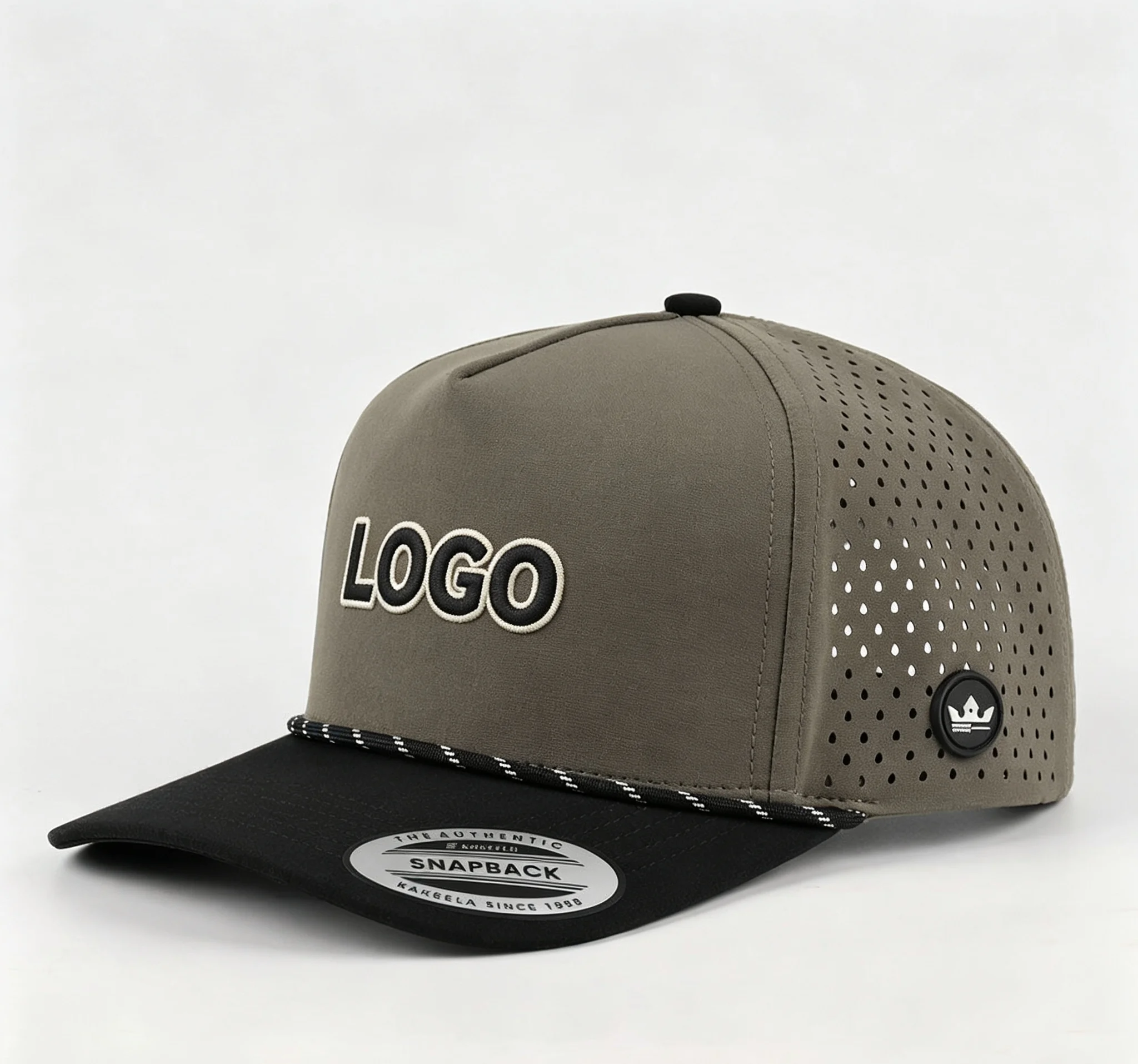 Sports Golf Caps 100% Polyester Perforated Baseball Cap with Premium PVC Patch Wholesale Multiple Styles Hat