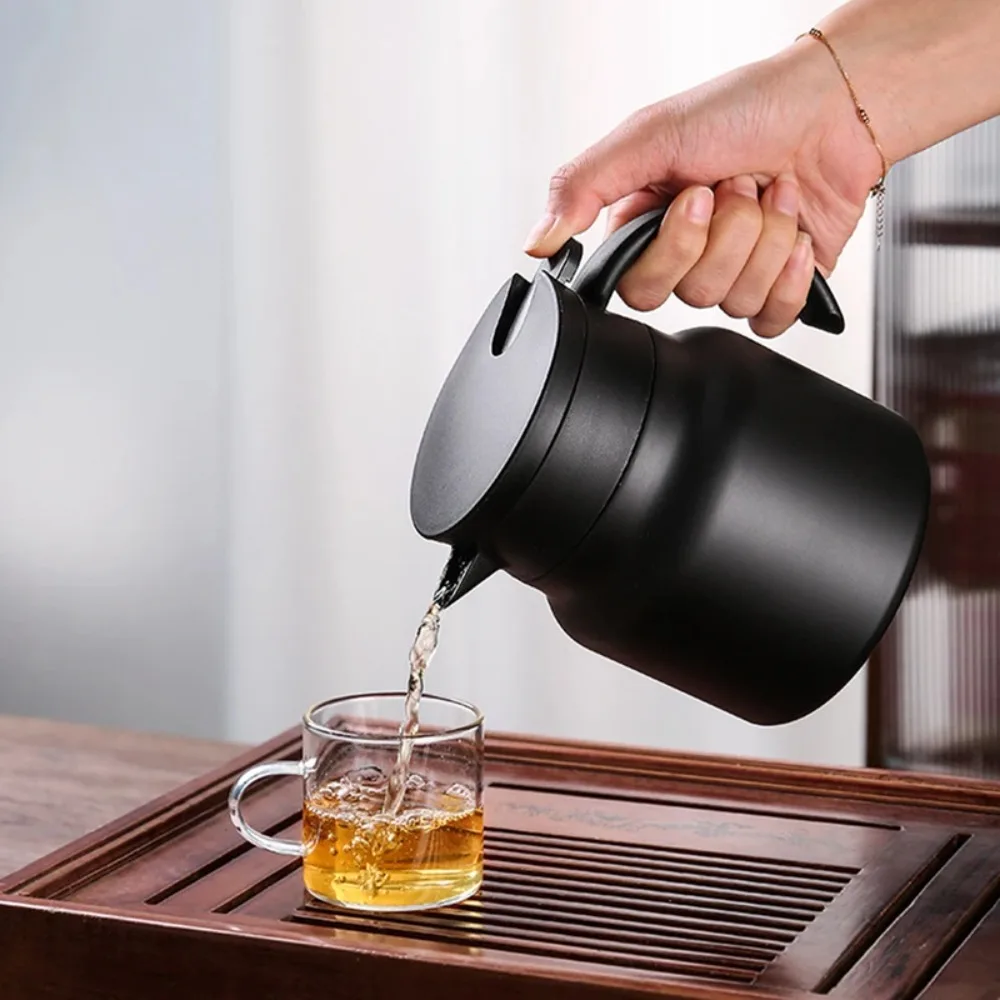 800/1000ml Insulated Kettle Large Capacity Stainless Steel Coffee Mug Teapot with Filter Portable Travel Business Coffee Pot