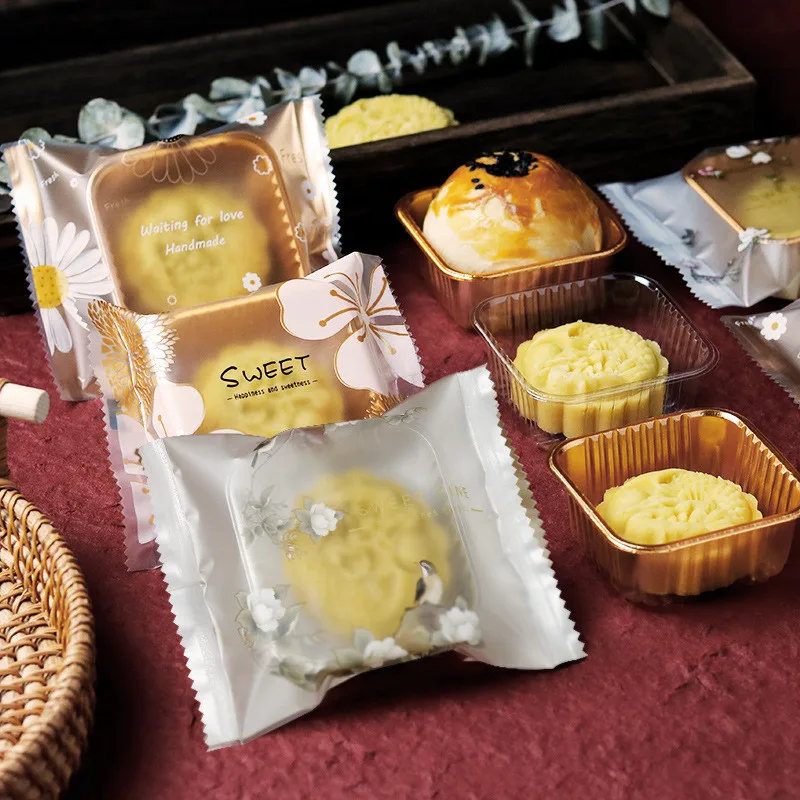 100 Stücke Einweg Mond Kuchen Verpackung Eigelb Gebäck Chinesische Mitte Herbst Festival Maschine Versiegelte Beutel – Detail 7
