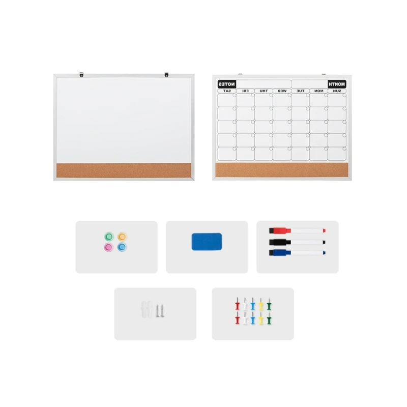 مخطط معلق على الحائط مع جدول شهري متكامل للأسطح المغناطيسية