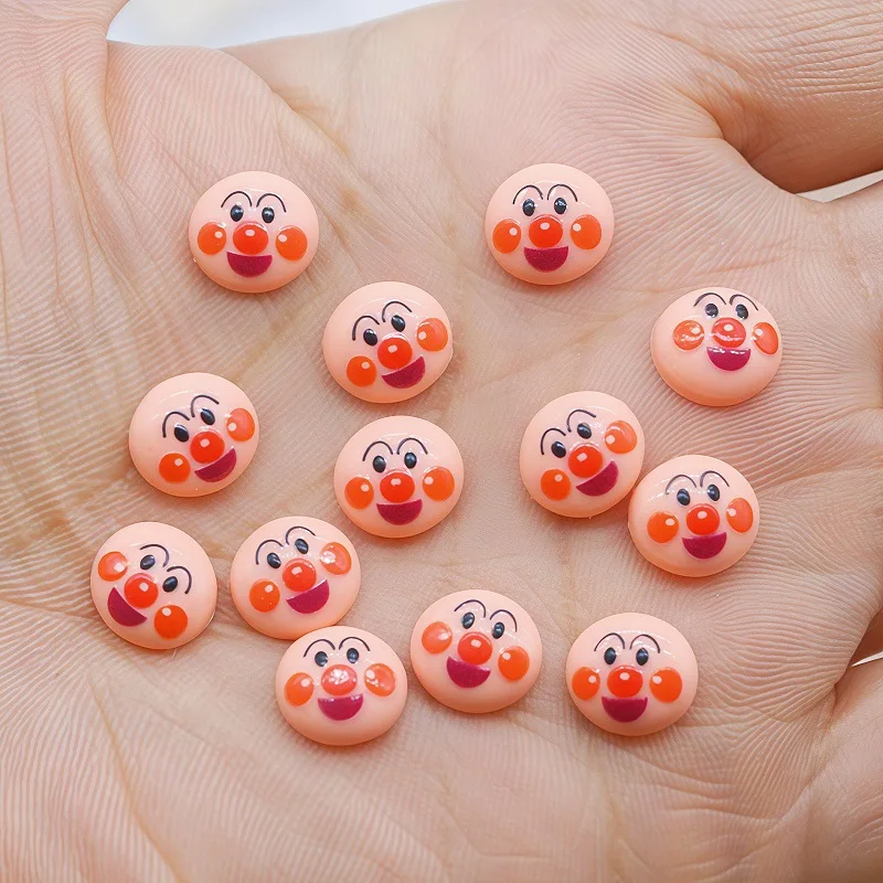 100pcs Cartoon for Anpanman Nail Accessories Cute Resin Wearing Armor Accessories Cream Gel DIY Accessories ﻿