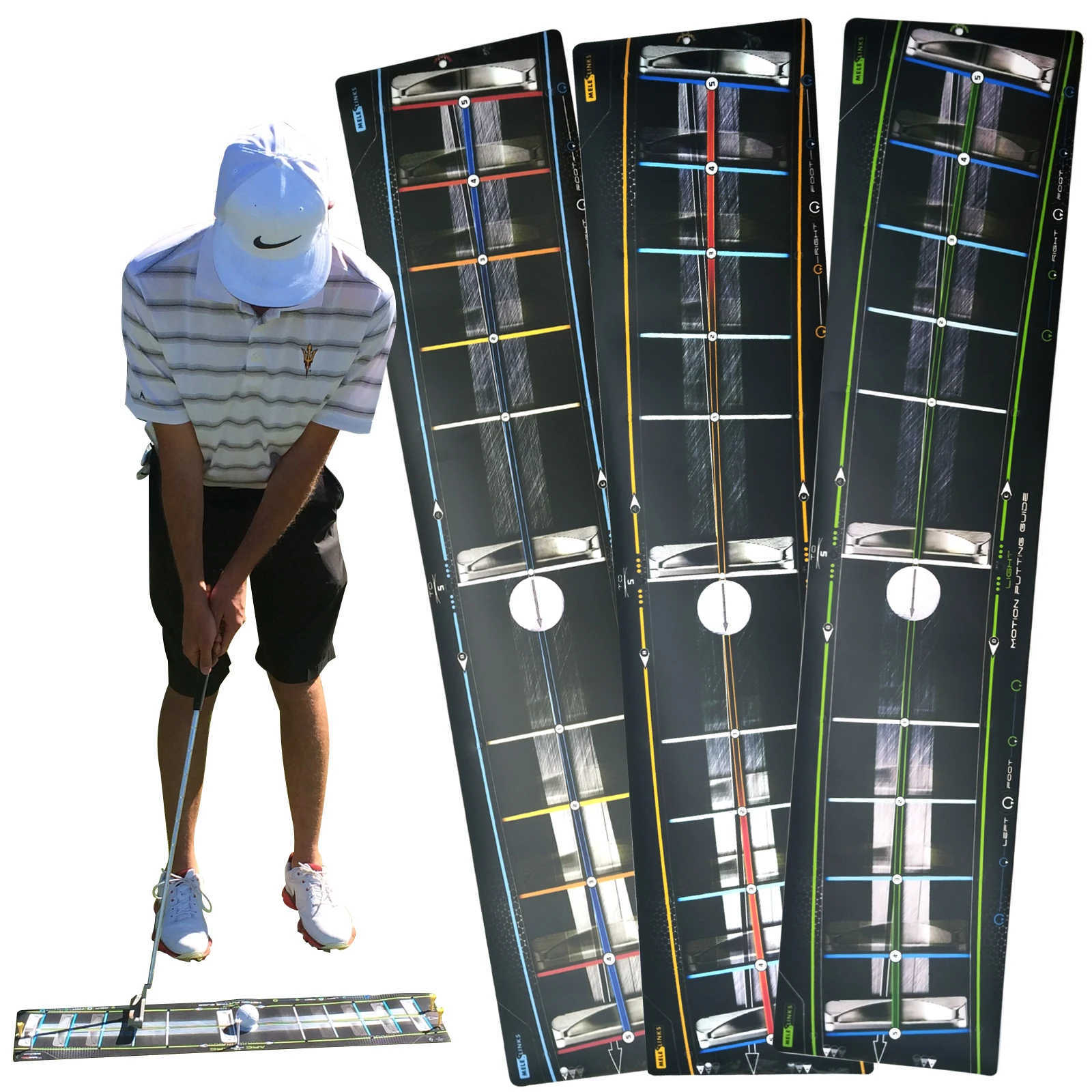 Putting Arc and Aim Target - Golf Putting Practice Training aid Tour aim Golf Alignment Golf Training aid, Putting Golf Set with