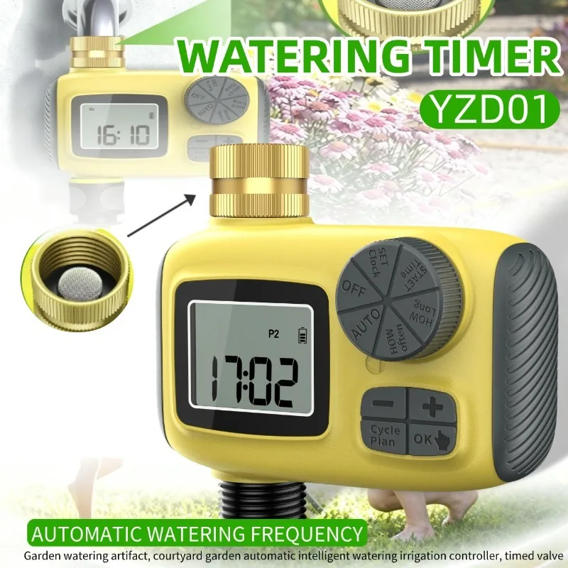 3V Automatic Garden Watering Timer, Smart Irrigation Controller Valve for Yard, Plant Drip Irrigation System