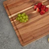 Wooden Cutting Board, 20x15 Inches Large Acacia Wood Cutting Board with Deep Groove and Handles for Kitchen, Reversible Wood Chopping Boards for Meat, Vegetables and Fruit