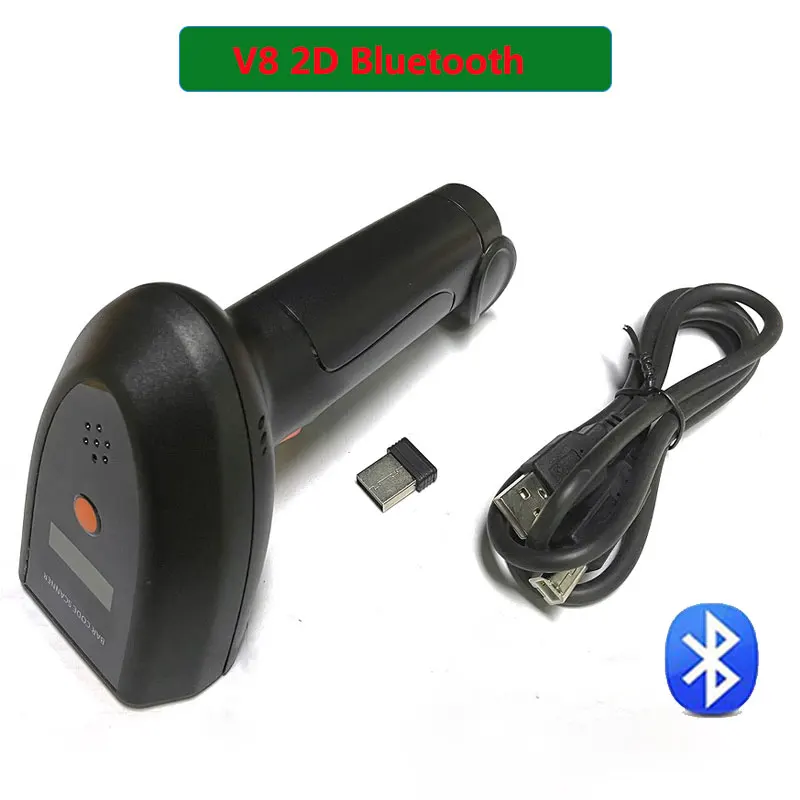 Scanner di codici 1D 2D Bluetooth Barcod Scanner palmare cablato Laser QR lettore di codici a barre per inventario magazzino POS