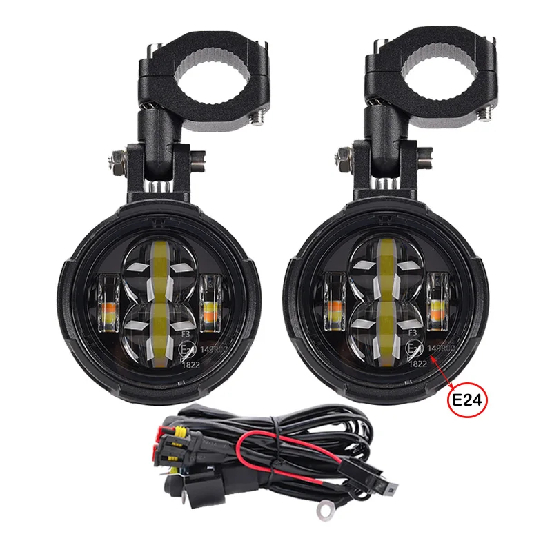 Luces antiniebla Led para motocicleta, luz de conducción auxiliar, foco para Moto, faro para BMW Benelli CFMOTO Honda Yamaha Kawasaki Suzuki