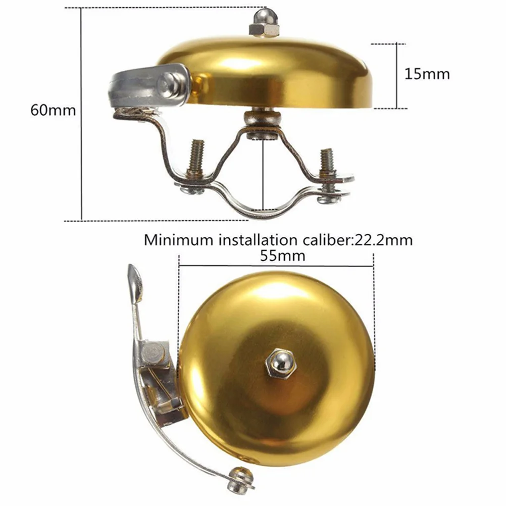 Campanas clásicas de cobre Vintage para Scooter, accesorios para bicicleta de montaña, campana de sonido fuerte para bicicleta de carretera, dorado