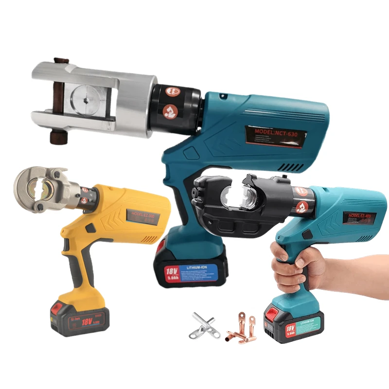 18V EZ-630 Electric Rechargeable Hydraulic Press Tool Kit Portable Cable Nose Terminal Crimping Plier Aluminum/Copper 25-630mm²