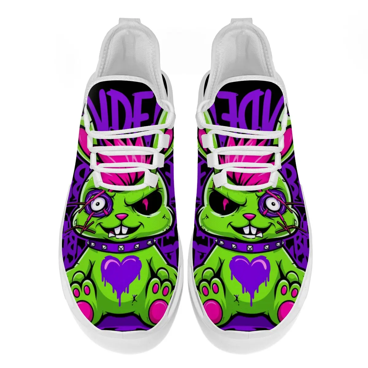 كارتون الأرنب الرسم خفيفة الوزن أحذية رياضية كاجوال نمط جديد الرجال الشقق الربيع والخريف في الهواء الطلق أحذية رياضية نسائية باردة