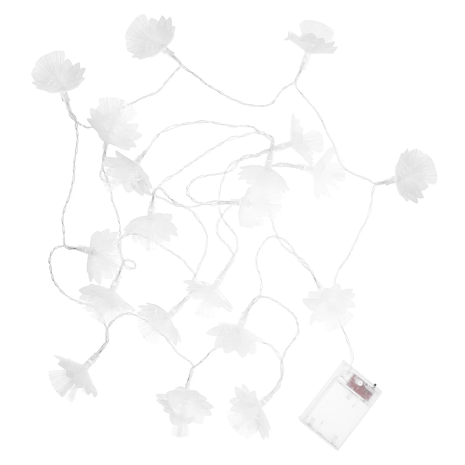 سلسلة أضواء زهرة الألياف البصرية Led إكليل الزهور تعمل مقاوم للماء لحفلات الزفاف في الأماكن المغلقة والخارجية #6