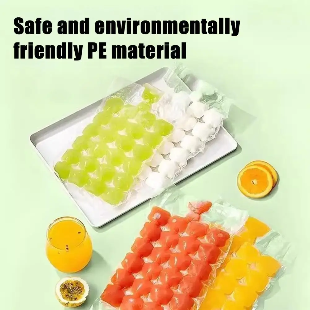 Bpa-free Ice Bag Odor-free Ice Bag Self-sealing Disposable Ice Bag Cube Mold Set for Cocktail Wine Freezing Easy for Parties