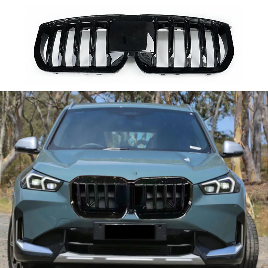 Front Grille Grill For BMW X1 U11 U12 xDrive18d 28i 23d 2022 2023 2024 Tuning Accessories ABS Grills Glossy Black