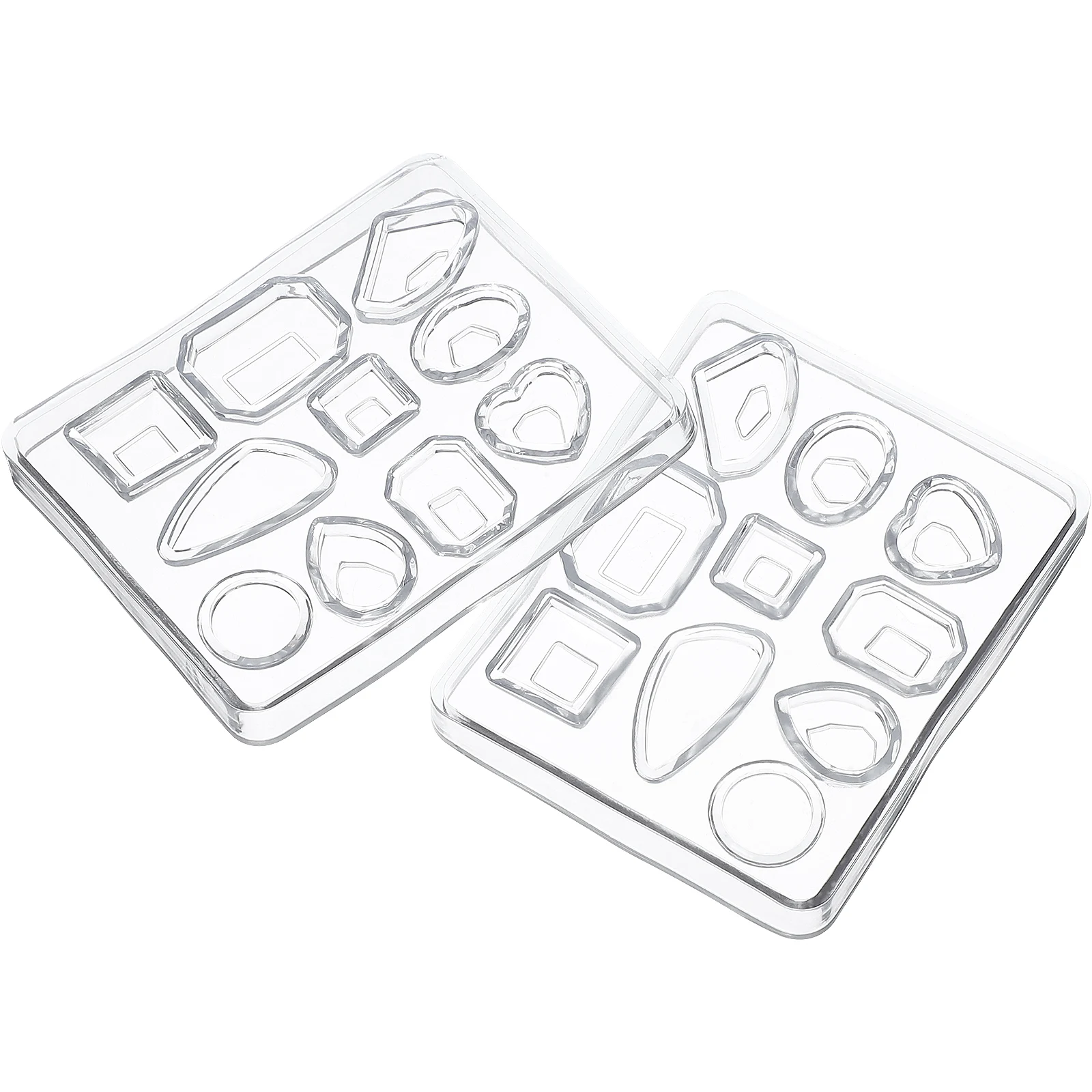 

2 шт., форма для подвески с драгоценными камнями, силиконовая форма для изготовления ювелирных изделий своими руками, многоразовые формы для литья эпоксидной смолы для ожерелья, брелок, автомобильные аксессуары