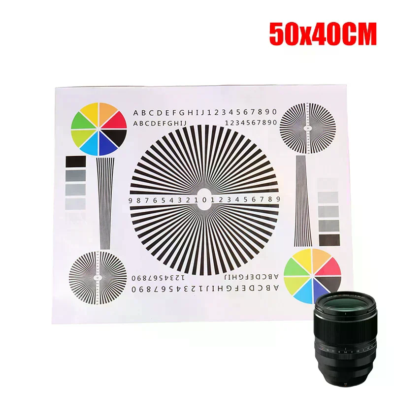 50 40CM Lens Rear Focus Calibration Focusing Test Card Monitoring Camera Assembly Focusing Diagram Home Use Daily Essential