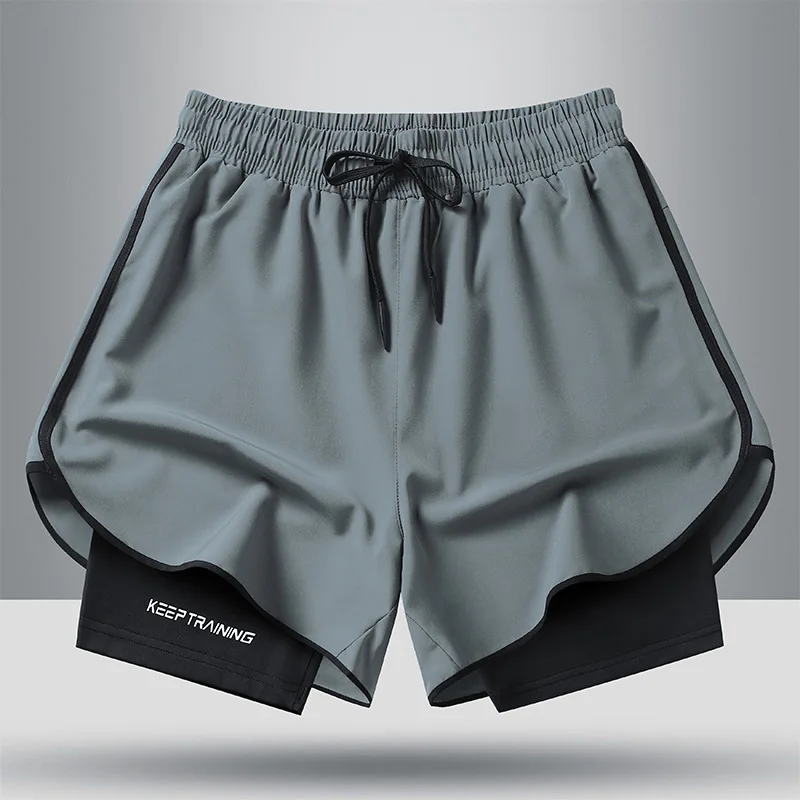 Men's Quick Dry Running Shorts with Drawstring and Zip Pockets - Ideal for Athletic Workouts and Gym Sessions, image 7