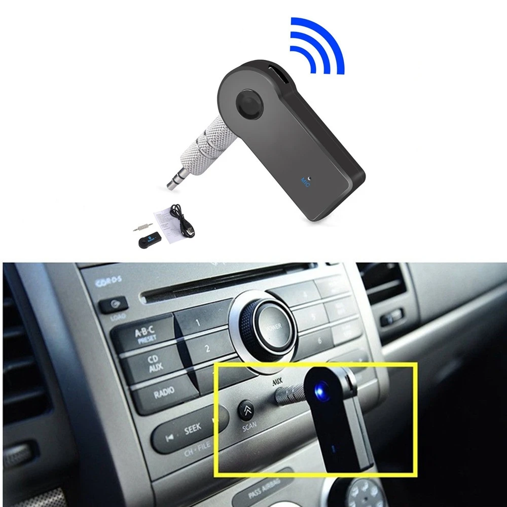 Receptor sem fio compatível com Bluetooth 5.0, Adaptador Transmissor, Jack 3,5mm, Leitor de áudio do carro, Aux Headphone Reciever