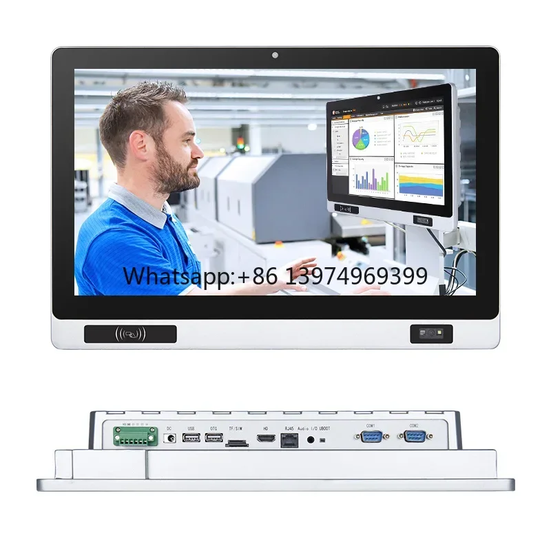 10.1 11.6 Inch Lcd Touch Screen Fanless Wall Mounted 21.5inch Industrial All in One Panel Pc with NFC/Camera for MES System