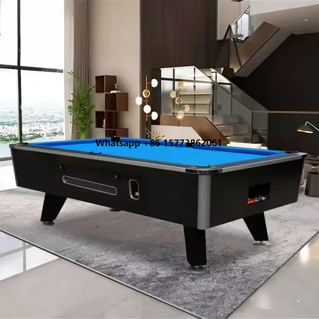 Cool 9ft Professional Indoor Use Solid Wood Frame Wool Cushion Slate Bed Pool Table Cheap