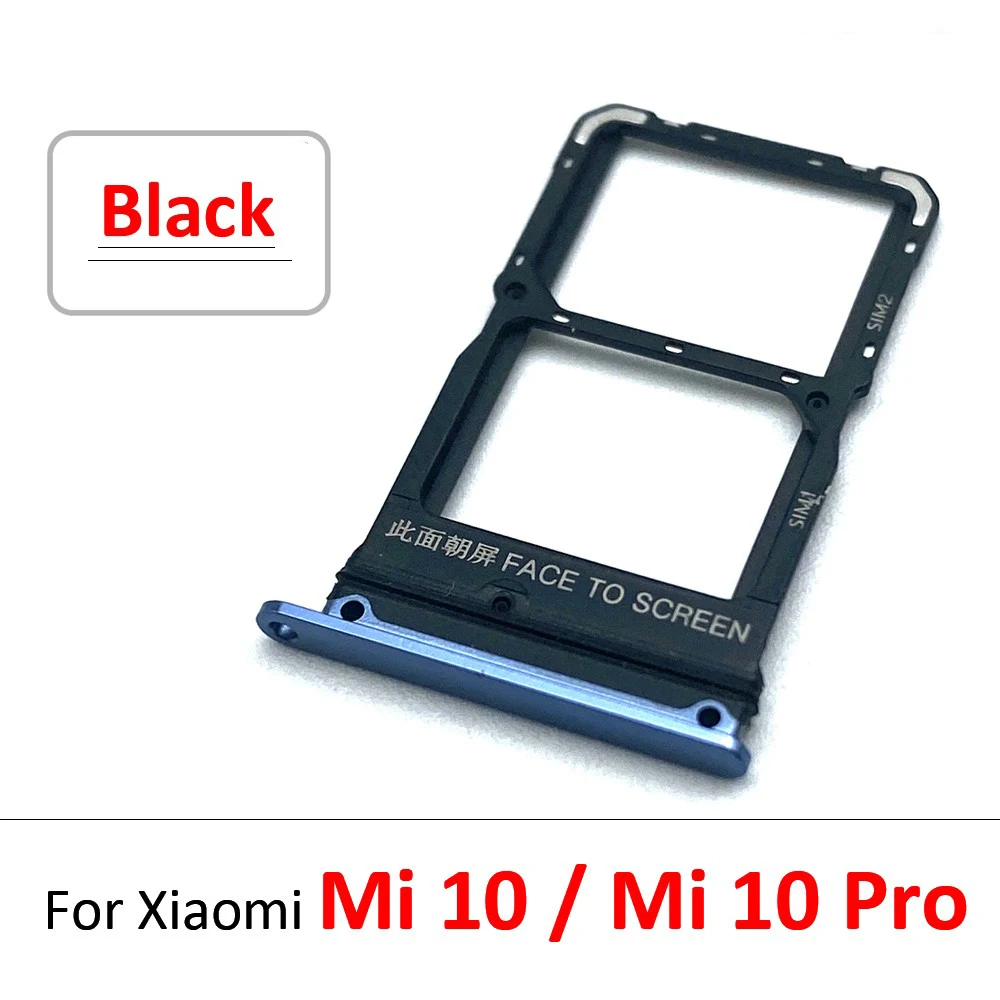 Original New Micro Sim Card Tray Slot Holder Replacement For Xiaomi Mi 10 Pro Mi10 Pro Black Gold Blue